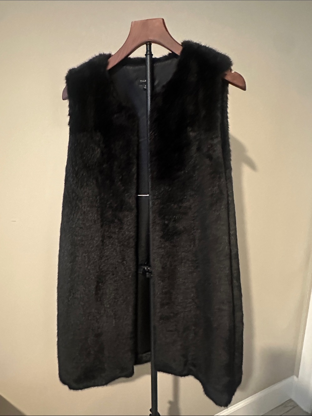 Black Faux Fur Vest